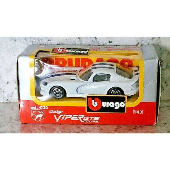 Bburago White Dodge Viper GTS Coupe #4120‎ 1/43 Scale Die Cast Car - Picture 1 of 5
